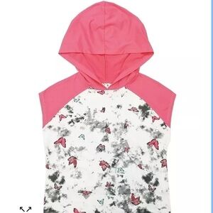 BELLE DU JOUR Big Girls Sleeveless Hooded Boxy Top Xlarge, shirt